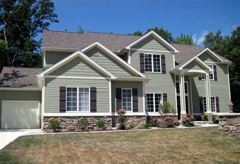 sage siding on house